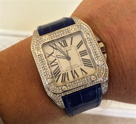 cartier diamonds watches|cartier watch with diamond bezel.